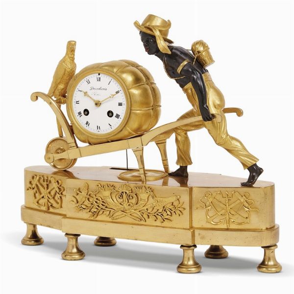 OROLOGIO DA CAMINO, PARIGI, 1807-1815  - Asta INTERNATIONAL FINE ART E UNA IMPORTANTE COLLEZIONE DI PENDOLE AU BON SAUVAGE - Associazione Nazionale - Case d'Asta italiane