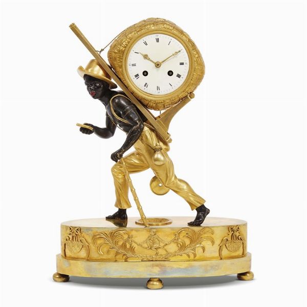 OROLOGIO DA CAMINO, PARIGI, 1807-1815  - Asta INTERNATIONAL FINE ART E UNA IMPORTANTE COLLEZIONE DI PENDOLE AU BON SAUVAGE - Associazione Nazionale - Case d'Asta italiane