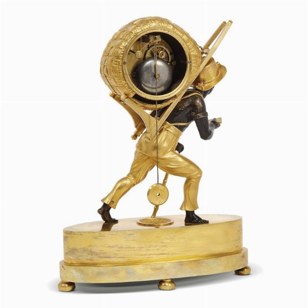 OROLOGIO DA CAMINO, PARIGI, 1807-1815  - Asta INTERNATIONAL FINE ART E UNA IMPORTANTE COLLEZIONE DI PENDOLE AU BON SAUVAGE - Associazione Nazionale - Case d'Asta italiane