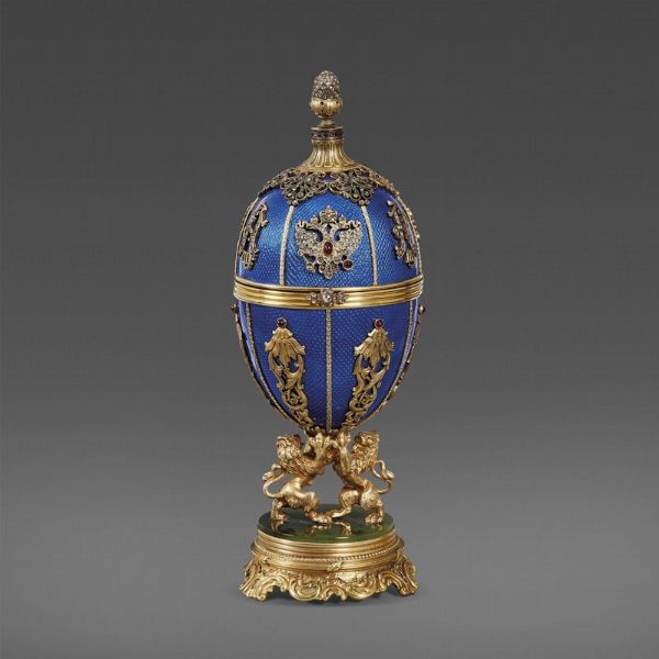 UOVO "IMPERIALE", BOTTEGA FABERG&Eacute;, RUSSIA, INIZIO XX SECOLO  - Asta INTERNATIONAL FINE ART E UNA IMPORTANTE COLLEZIONE DI PENDOLE �AU BON SAUVAGE� - Associazione Nazionale - Case d'Asta italiane