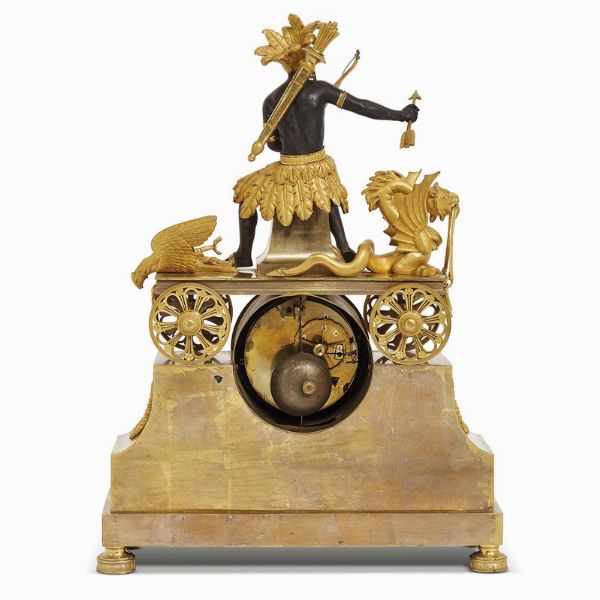 OROLOGIO DA CAMINO, PARIGI, 1800-1810  - Asta INTERNATIONAL FINE ART E UNA IMPORTANTE COLLEZIONE DI PENDOLE �AU BON SAUVAGE� - Associazione Nazionale - Case d'Asta italiane