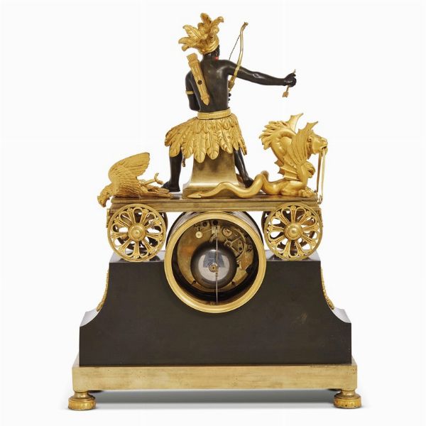 OROLOGIO DA CAMINO, PARIGI, 1800-1810  - Asta INTERNATIONAL FINE ART E UNA IMPORTANTE COLLEZIONE DI PENDOLE AU BON SAUVAGE - Associazione Nazionale - Case d'Asta italiane