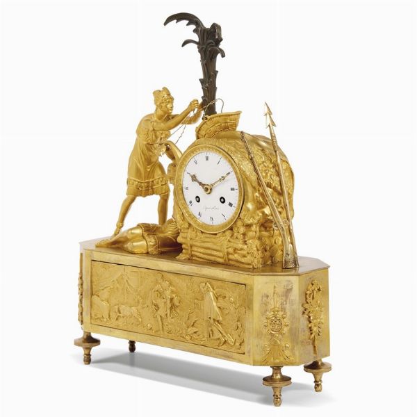 OROLOGIO DA CAMINO, PARIGI, 1802-1810  - Asta INTERNATIONAL FINE ART E UNA IMPORTANTE COLLEZIONE DI PENDOLE AU BON SAUVAGE - Associazione Nazionale - Case d'Asta italiane