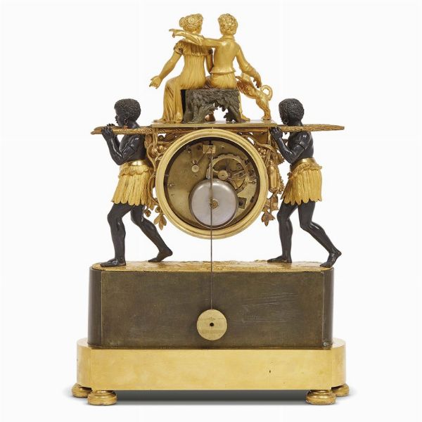 OROLOGIO DA CAMINO, PARIGI, 1800-1810  - Asta INTERNATIONAL FINE ART E UNA IMPORTANTE COLLEZIONE DI PENDOLE AU BON SAUVAGE - Associazione Nazionale - Case d'Asta italiane