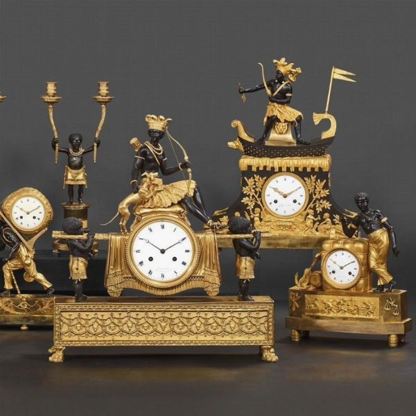 OROLOGIO DA CAMINO, DEVERBERIE & CIE., PARIGI, 1800-1810  - Asta INTERNATIONAL FINE ART E UNA IMPORTANTE COLLEZIONE DI PENDOLE AU BON SAUVAGE - Associazione Nazionale - Case d'Asta italiane