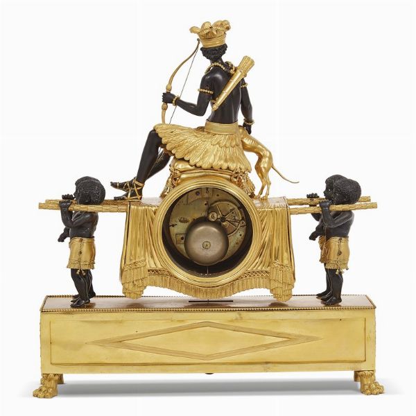 OROLOGIO DA CAMINO, DEVERBERIE & CIE., PARIGI, 1800-1810  - Asta INTERNATIONAL FINE ART E UNA IMPORTANTE COLLEZIONE DI PENDOLE AU BON SAUVAGE - Associazione Nazionale - Case d'Asta italiane