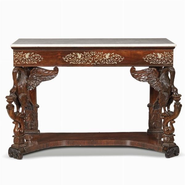 CONSOLE, SICILIA, SECOLO XIX  - Asta INTERNATIONAL FINE ART E UNA IMPORTANTE COLLEZIONE DI PENDOLE �AU BON SAUVAGE� - Associazione Nazionale - Case d'Asta italiane