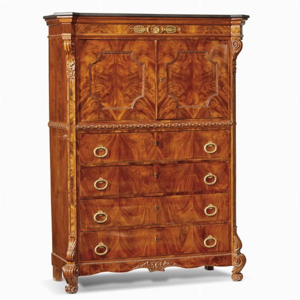 CREDENZA, FRANCIA, SECOLO XIX  - Asta INTERNATIONAL FINE ART E UNA IMPORTANTE COLLEZIONE DI PENDOLE AU BON SAUVAGE - Associazione Nazionale - Case d'Asta italiane