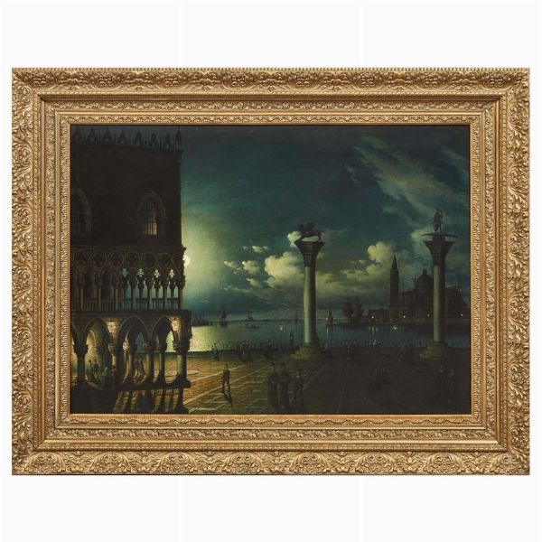 Scuola veneta, secolo XIX  - Asta INTERNATIONAL FINE ART E UNA IMPORTANTE COLLEZIONE DI PENDOLE AU BON SAUVAGE - Associazione Nazionale - Case d'Asta italiane