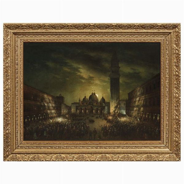 Scuola veneta, secolo XIX  - Asta INTERNATIONAL FINE ART E UNA IMPORTANTE COLLEZIONE DI PENDOLE AU BON SAUVAGE - Associazione Nazionale - Case d'Asta italiane