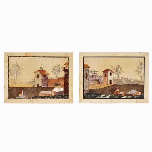 COPPIA DI PLACCHE, FIRENZE, SECONDA METÀ SECOLO XVIII  - Asta INTERNATIONAL FINE ART E UNA IMPORTANTE COLLEZIONE DI PENDOLE AU BON SAUVAGE - Associazione Nazionale - Case d'Asta italiane