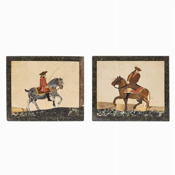 COPPIA DI PLACCHE, FIRENZE, SECONDA METÀ SECOLO XVIII  - Asta INTERNATIONAL FINE ART E UNA IMPORTANTE COLLEZIONE DI PENDOLE AU BON SAUVAGE - Associazione Nazionale - Case d'Asta italiane