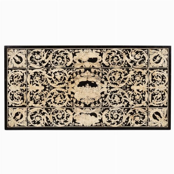 PIANO IN SCAGLIOLA, EMILIA, SECOLO XVII  - Asta INTERNATIONAL FINE ART E UNA IMPORTANTE COLLEZIONE DI PENDOLE AU BON SAUVAGE - Associazione Nazionale - Case d'Asta italiane