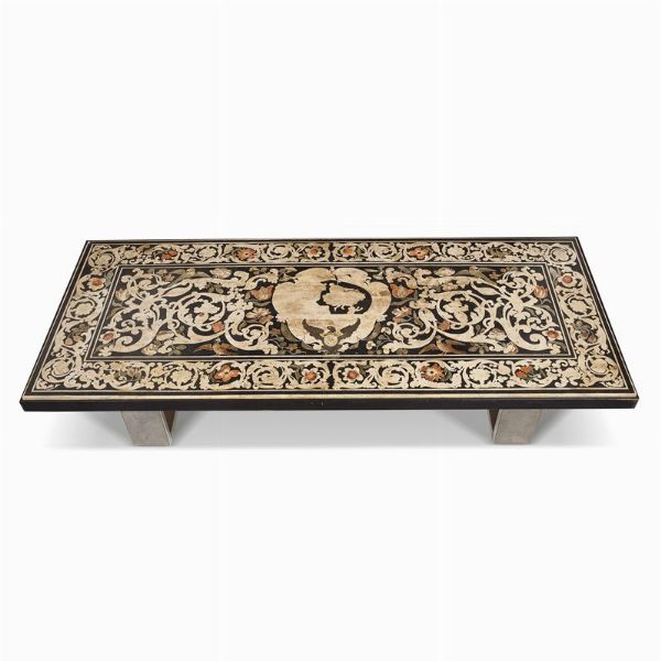 PIANO IN SCAGLIOLA POLICROMA, AMBITO DI DOMENICO PIANON, EMILIA, FINE SECOLO XVII  - Asta INTERNATIONAL FINE ART E UNA IMPORTANTE COLLEZIONE DI PENDOLE AU BON SAUVAGE - Associazione Nazionale - Case d'Asta italiane