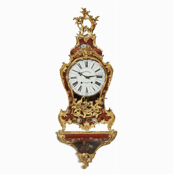 OROLOGIO “CARTEL D’APPLIQUE”, FRANCIA, SECOLO XVIII  - Asta INTERNATIONAL FINE ART E UNA IMPORTANTE COLLEZIONE DI PENDOLE AU BON SAUVAGE - Associazione Nazionale - Case d'Asta italiane