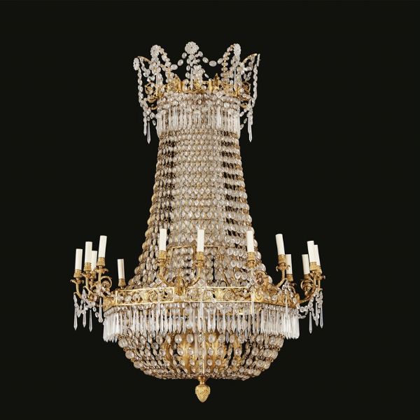 COPPIA DI LAMPADARI, TOSCANA, SECOLO XIX  - Asta INTERNATIONAL FINE ART E UNA IMPORTANTE COLLEZIONE DI PENDOLE AU BON SAUVAGE - Associazione Nazionale - Case d'Asta italiane