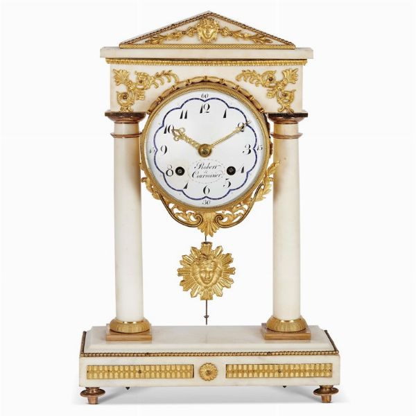 OROLOGIO DA CAMINO, SVIZZERA, INIZIO SECOLO XIX  - Asta INTERNATIONAL FINE ART E UNA IMPORTANTE COLLEZIONE DI PENDOLE AU BON SAUVAGE - Associazione Nazionale - Case d'Asta italiane