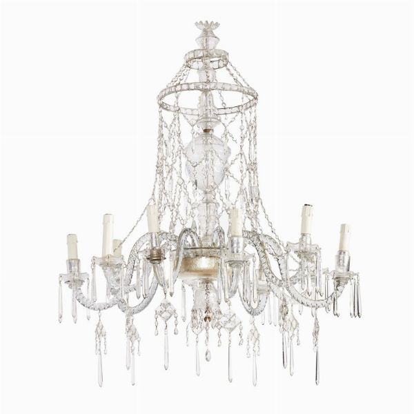 LAMPADARIO, TOSCANA, SECOLO XIX  - Asta INTERNATIONAL FINE ART E UNA IMPORTANTE COLLEZIONE DI PENDOLE AU BON SAUVAGE - Associazione Nazionale - Case d'Asta italiane