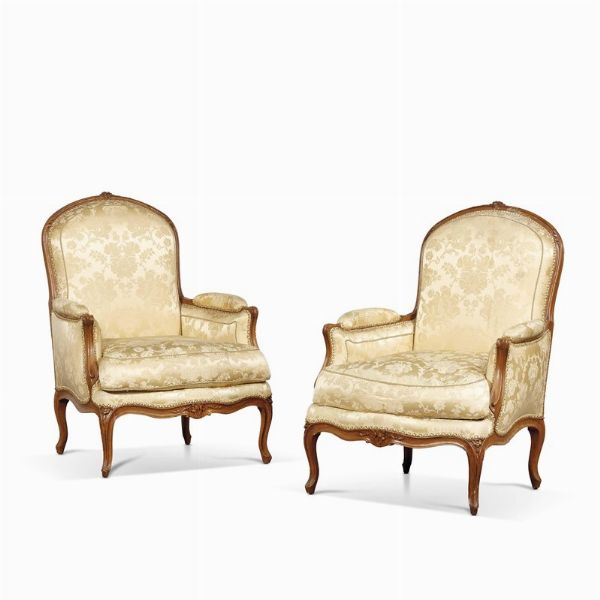 COPPIA DI BERG&Egrave;RES, LOUIS DELANOIS (1731-1792), FRANCIA, MET&Agrave; SECOLO XVIII  - Asta INTERNATIONAL FINE ART E UNA IMPORTANTE COLLEZIONE DI PENDOLE �AU BON SAUVAGE� - Associazione Nazionale - Case d'Asta italiane