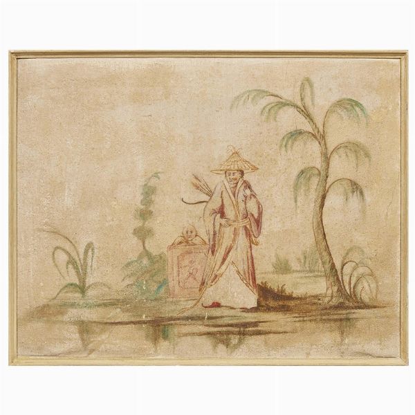 CINQUE PANNELLI, VENETO, SECOLO XVIII  - Asta INTERNATIONAL FINE ART E UNA IMPORTANTE COLLEZIONE DI PENDOLE AU BON SAUVAGE - Associazione Nazionale - Case d'Asta italiane