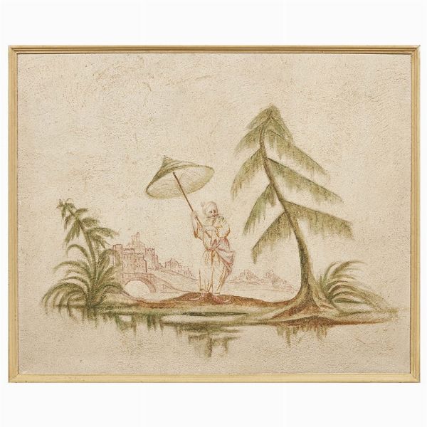 CINQUE PANNELLI, VENETO, SECOLO XVIII  - Asta INTERNATIONAL FINE ART E UNA IMPORTANTE COLLEZIONE DI PENDOLE AU BON SAUVAGE - Associazione Nazionale - Case d'Asta italiane