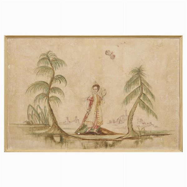 CINQUE PANNELLI, VENETO, SECOLO XVIII  - Asta INTERNATIONAL FINE ART E UNA IMPORTANTE COLLEZIONE DI PENDOLE AU BON SAUVAGE - Associazione Nazionale - Case d'Asta italiane