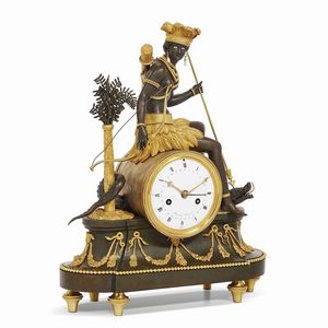 OROLOGIO DA CAMINO, DEVERBERIE & CIE., PARIGI, 1800-1810  - Asta INTERNATIONAL FINE ART E UNA IMPORTANTE COLLEZIONE DI PENDOLE AU BON SAUVAGE - Associazione Nazionale - Case d'Asta italiane