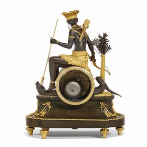 OROLOGIO DA CAMINO, DEVERBERIE & CIE., PARIGI, 1800-1810  - Asta INTERNATIONAL FINE ART E UNA IMPORTANTE COLLEZIONE DI PENDOLE AU BON SAUVAGE - Associazione Nazionale - Case d'Asta italiane