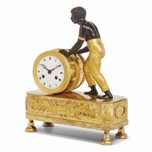 OROLOGIO DA CAMINO, PARIGI, 1807-1815  - Asta INTERNATIONAL FINE ART E UNA IMPORTANTE COLLEZIONE DI PENDOLE AU BON SAUVAGE - Associazione Nazionale - Case d'Asta italiane