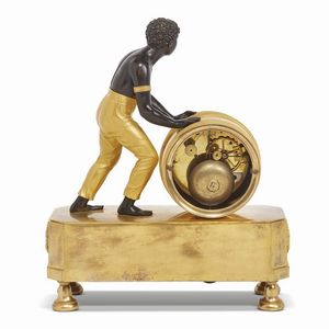 OROLOGIO DA CAMINO, PARIGI, 1807-1815  - Asta INTERNATIONAL FINE ART E UNA IMPORTANTE COLLEZIONE DI PENDOLE AU BON SAUVAGE - Associazione Nazionale - Case d'Asta italiane