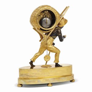 OROLOGIO DA CAMINO, PARIGI, 1807-1815  - Asta INTERNATIONAL FINE ART E UNA IMPORTANTE COLLEZIONE DI PENDOLE AU BON SAUVAGE - Associazione Nazionale - Case d'Asta italiane