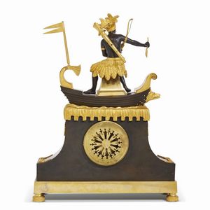 OROLOGIO DA CAMINO, PARIGI, 1800-1810  - Asta INTERNATIONAL FINE ART E UNA IMPORTANTE COLLEZIONE DI PENDOLE AU BON SAUVAGE - Associazione Nazionale - Case d'Asta italiane