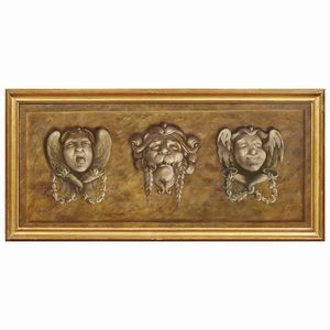 COPPIA DI PANNELLI DECORATIVI, SECOLO XIX  - Asta INTERNATIONAL FINE ART E UNA IMPORTANTE COLLEZIONE DI PENDOLE AU BON SAUVAGE - Associazione Nazionale - Case d'Asta italiane