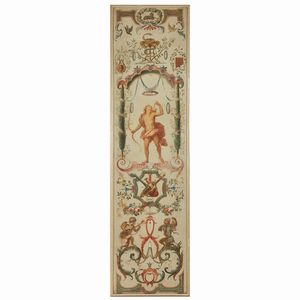 QUATTRO PANNELLI, SCUOLA DEL NORD ITALIA, PERIODO NEOCLASSICO, SECOLO XIX  - Asta INTERNATIONAL FINE ART E UNA IMPORTANTE COLLEZIONE DI PENDOLE AU BON SAUVAGE - Associazione Nazionale - Case d'Asta italiane