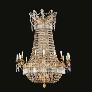 COPPIA DI LAMPADARI, TOSCANA, SECOLO XIX  - Asta INTERNATIONAL FINE ART E UNA IMPORTANTE COLLEZIONE DI PENDOLE AU BON SAUVAGE - Associazione Nazionale - Case d'Asta italiane