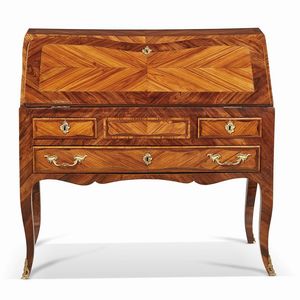 SCRITTOIO A RIBALTA, FRANCIA, SECONDA METÀ SECOLO XVIII  - Asta INTERNATIONAL FINE ART E UNA IMPORTANTE COLLEZIONE DI PENDOLE AU BON SAUVAGE - Associazione Nazionale - Case d'Asta italiane