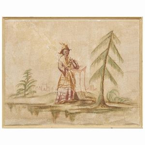 CINQUE PANNELLI, VENETO, SECOLO XVIII  - Asta INTERNATIONAL FINE ART E UNA IMPORTANTE COLLEZIONE DI PENDOLE AU BON SAUVAGE - Associazione Nazionale - Case d'Asta italiane