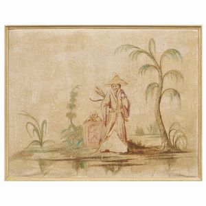 CINQUE PANNELLI, VENETO, SECOLO XVIII  - Asta INTERNATIONAL FINE ART E UNA IMPORTANTE COLLEZIONE DI PENDOLE AU BON SAUVAGE - Associazione Nazionale - Case d'Asta italiane