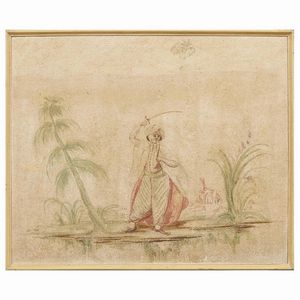 CINQUE PANNELLI, VENETO, SECOLO XVIII  - Asta INTERNATIONAL FINE ART E UNA IMPORTANTE COLLEZIONE DI PENDOLE AU BON SAUVAGE - Associazione Nazionale - Case d'Asta italiane