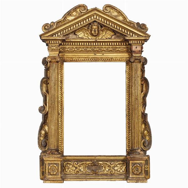 CORNICE A EDICOLA, TOSCANA, SECOLO XVI  - Asta L'ARTE DI ORNARE I QUADRI: CORNICI DAL RINASCIMENTO ALL'OTTOCENTO - Associazione Nazionale - Case d'Asta italiane