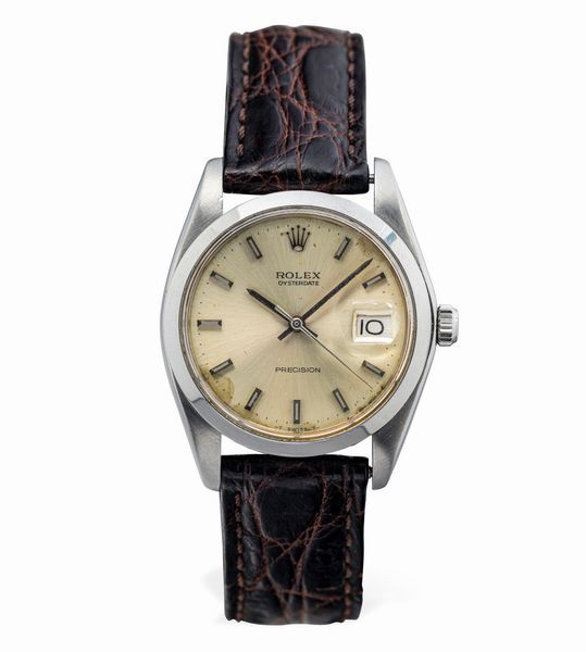 ROLEX : Classico Oysterdate, carica manuale, cassa in acciaio quadrante Argent con datario  - Asta Orologi da Polso e da Tasca - Associazione Nazionale - Case d'Asta italiane