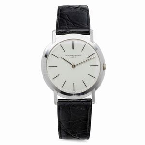 Vacheron & Constantin - Elegante Patrimony ultrapiatto con cassa a coltello in oro bianco 18k, quadrante Argent con indici a bastone applicati, carica manuale