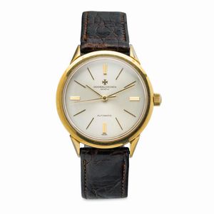 Vacheron & Constantin - Elegante solotempo in oro giallo 18k, movimento automatico con punzone di Ginevra, quadrante Argent, anse a punta e fondello a vite