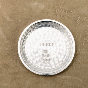 IWC : Raro ed attraente orologio automatico in platino 950, quadrante Argent� con indici applicati e datario  - Asta Orologi da Polso e da Tasca - Associazione Nazionale - Case d'Asta italiane