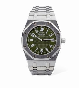 AUDEMARS PIGUET - Raro e ricercato Royal Oak ref 15128ST in acciaio edizione limitata a 50 esemplari, realizzato per lil mercato italiano, con doppio quadrante verde e blu