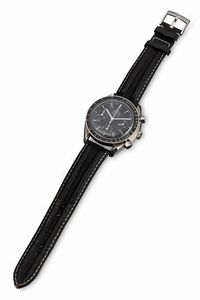 OMEGA : Iconico e sportivo cronografo Speedmaster Reduced tre contatori, in acciaio inossidabile, con scatola e garanzia  - Asta Orologi da Polso e da Tasca - Associazione Nazionale - Case d'Asta italiane