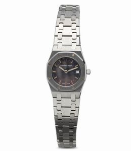 AUDEMARS PIGUET - Fine ed elegante Royal oak Lady, ref 66270ST, in acciaio con quadrante dal blu tropical, datatrio e indici applicati