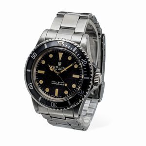 ROLEX : Semplice e sportivo Submariner ref 5513 Meter First in acciaio inossidabile, quadrante nero opaco pallettoni con luminescenza al trizio e ghiera girevole metallica  - Asta Orologi da Polso e da Tasca - Associazione Nazionale - Case d'Asta italiane
