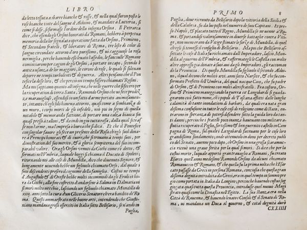 Sansovino, Francesco : L'Historia di Casa Orsina. Nella quale oltre all'origine sua, si contengono molte nobili imprese fatte da loro in diverse Provincie, fino a tempi nostri.  - Asta Libri, Autografi e Stampe - Associazione Nazionale - Case d'Asta italiane