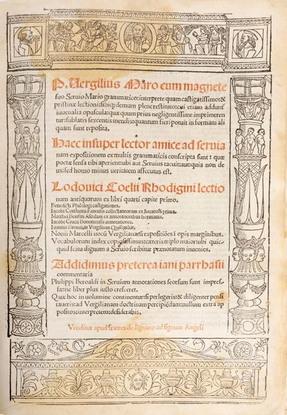 Publio Virgilio Marone : Vergilius Maro cum magnete suo servo  grammatico ... Bucoliche e Georgiche e Eneide  - Asta Libri, Autografi e Stampe - Associazione Nazionale - Case d'Asta italiane